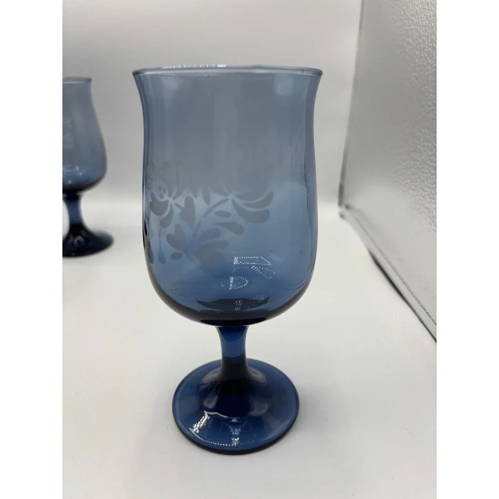5 Vintage 1970's Pfaltzgraff Yorktowne Cobalt Blue 10oz 6 1/2